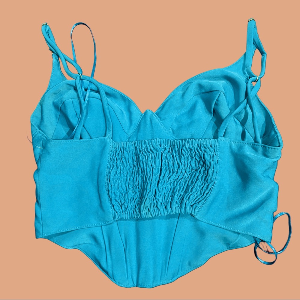 Vibrant Blue Bustier Top - Picture 3 of 4